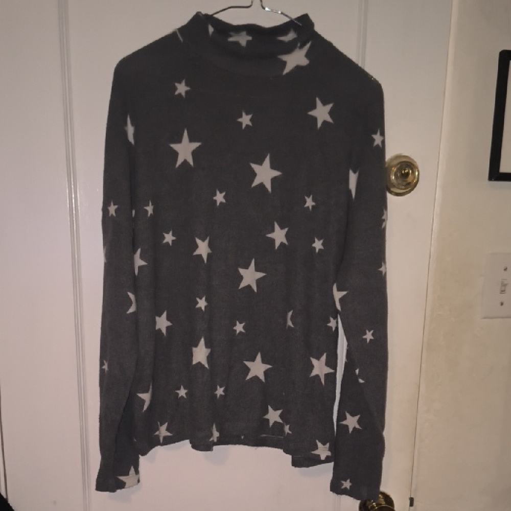 Sweet & Sinful | Star Patterned Gray Women's Sweater